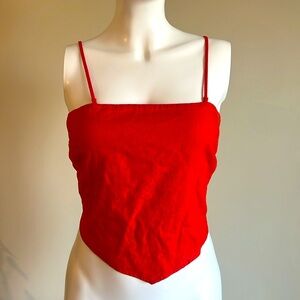 A NEW DAY women’s Chic Red Tie-Back Crop Top.